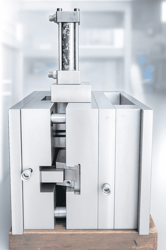 Molds with hydraulic or pneumatic cylinder mold